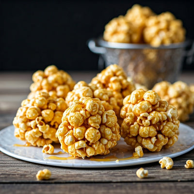 Honey Caramel Popcorn Balls