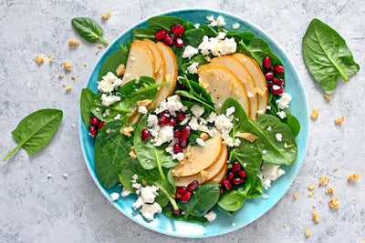 Wilted Spinach Pomegranate Salad