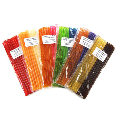 Flavored Honey Sticks (10 Pack - Multi-flavor Gift Pack)