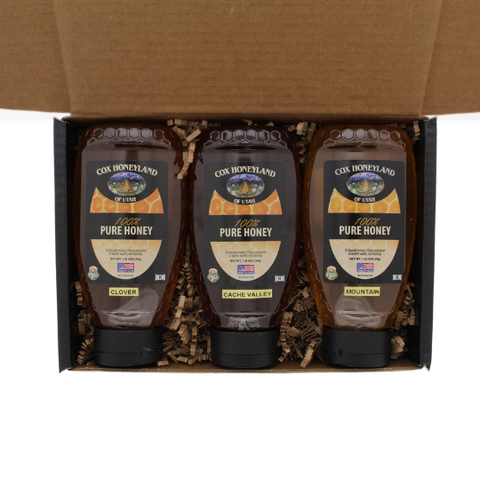 1 lb Inverted Honey Trio Gift Box